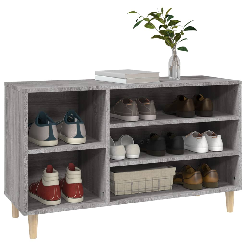 Armoire à chaussures Sonoma gris 102x36x60 cm Bois d'ingénierie - XIOS