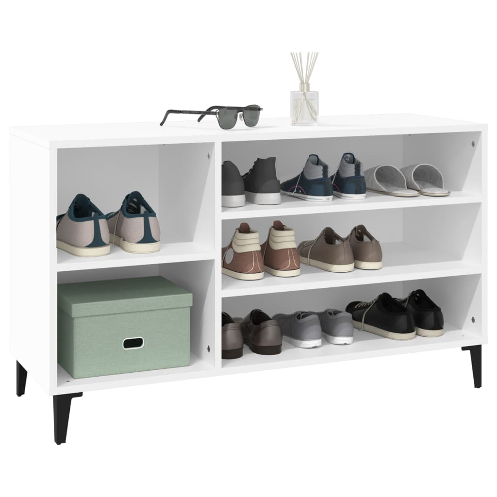 Armoire à chaussures Blanc 102x36x60 cm Bois d'ingénierie - XIOS
