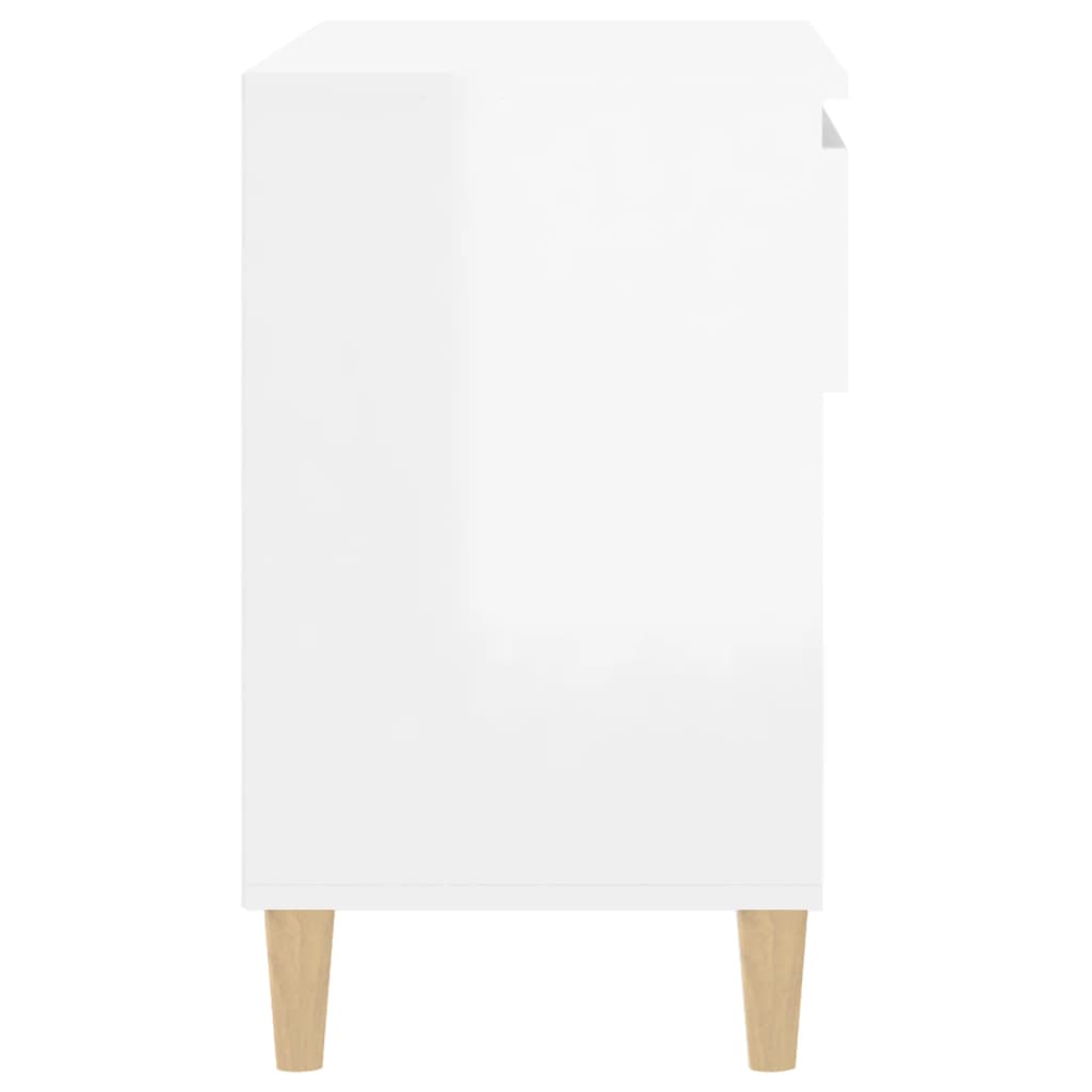 Armoire à chaussure Blanc brillant 70x36x60 cm Bois ingénierie - XIOS