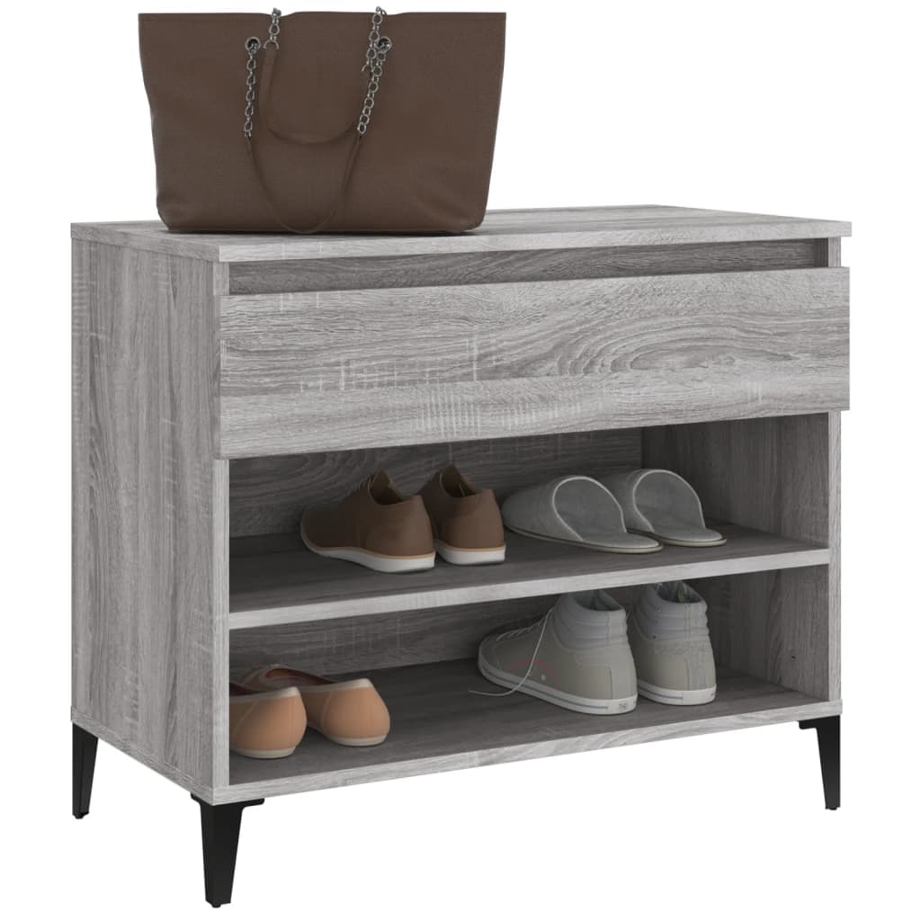 Armoire à chaussures Sonoma gris 70x36x60 cm Bois d'ingénierie - XIOS