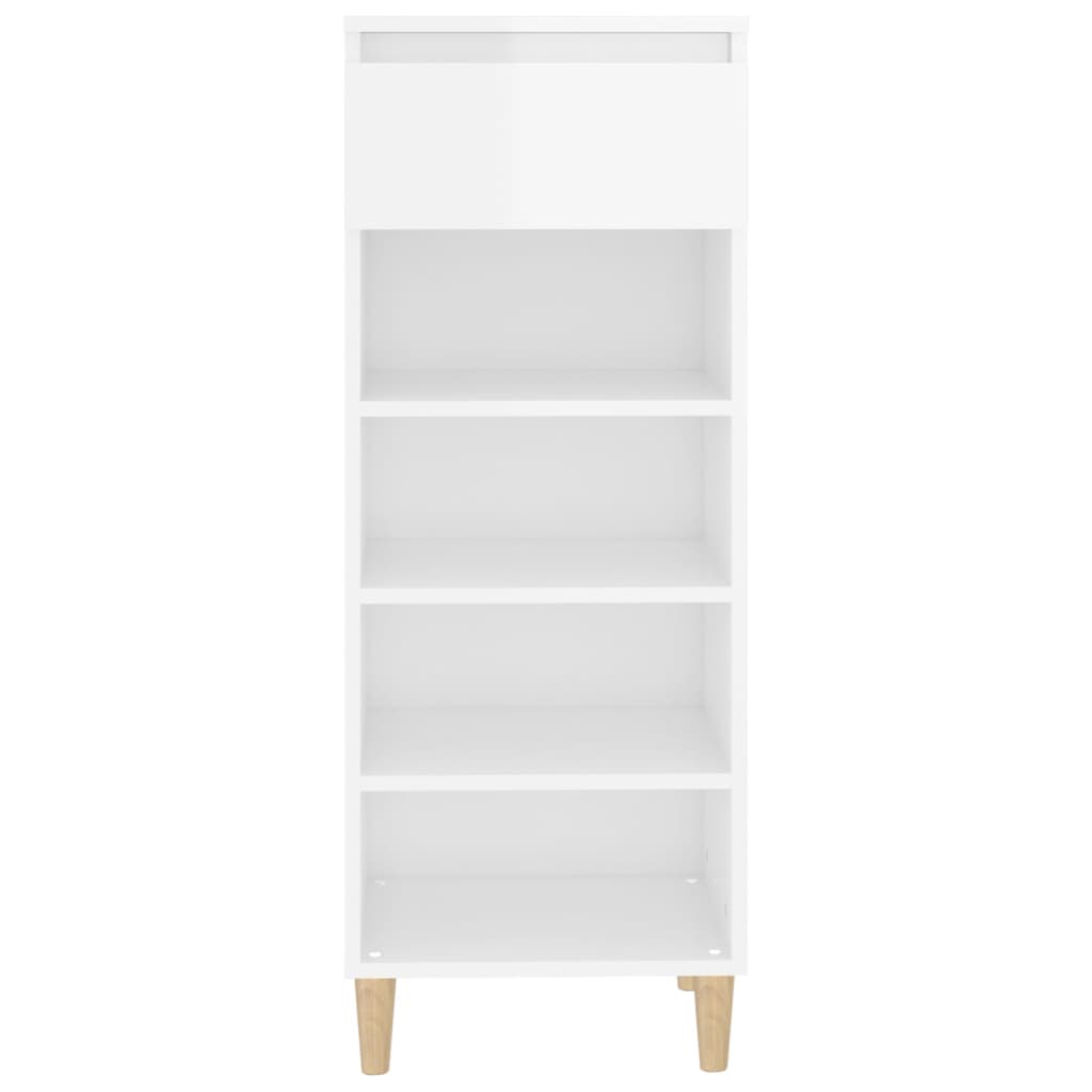 Armoire à chaussures Blanc brillant 40x36x105cm Bois ingénierie - XIOS