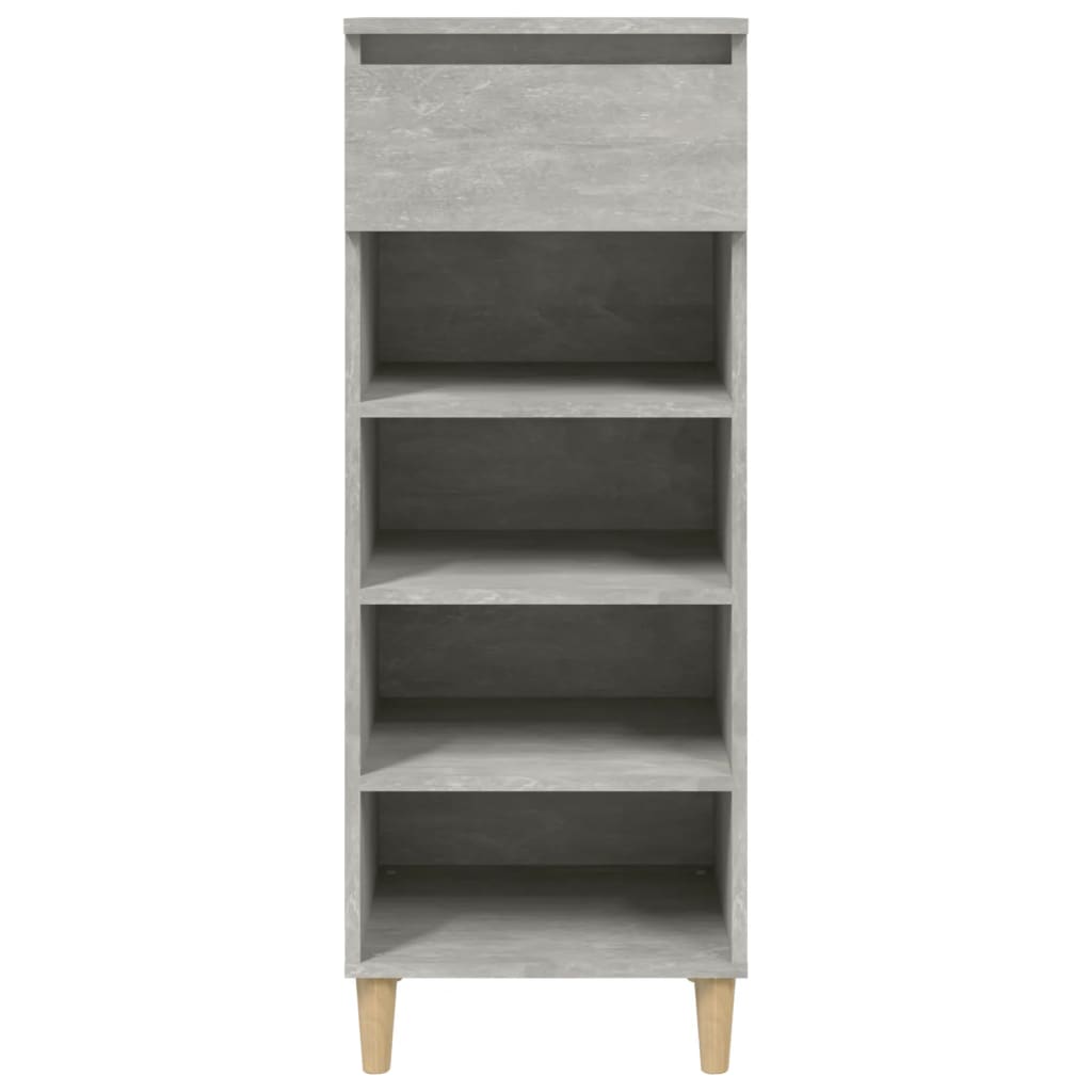 Armoire à chaussures Gris béton 40x36x105 cm Bois d'ingénierie - XIOS