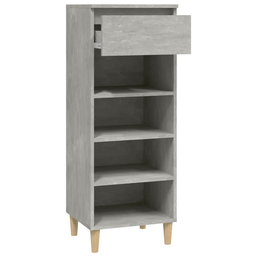 Armoire à chaussures Gris béton 40x36x105 cm Bois d'ingénierie - XIOS