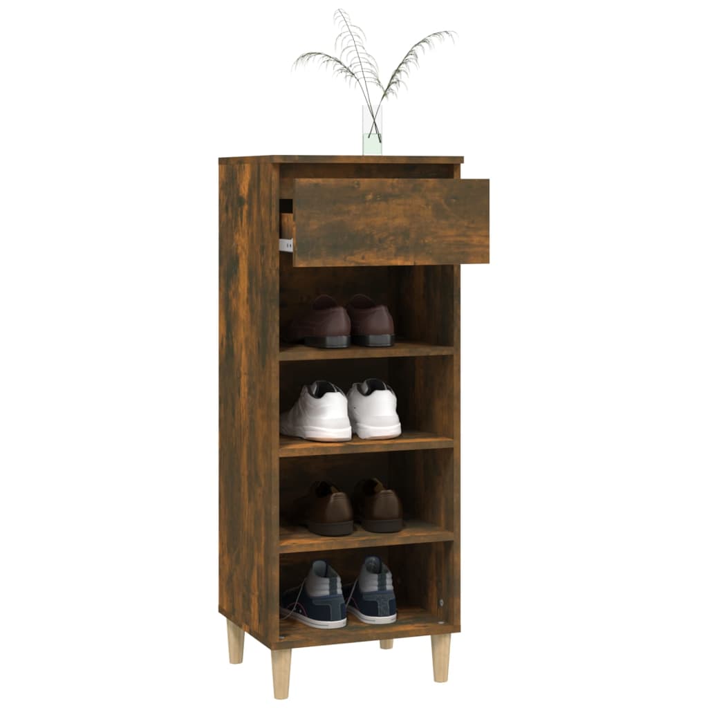 Armoire à chaussures Chêne fumé 40x36x105 cm Bois d'ingénierie - XIOS