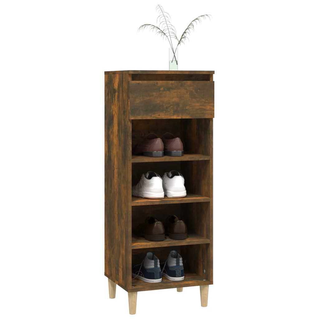 Armoire à chaussures Chêne fumé 40x36x105 cm Bois d'ingénierie - XIOS