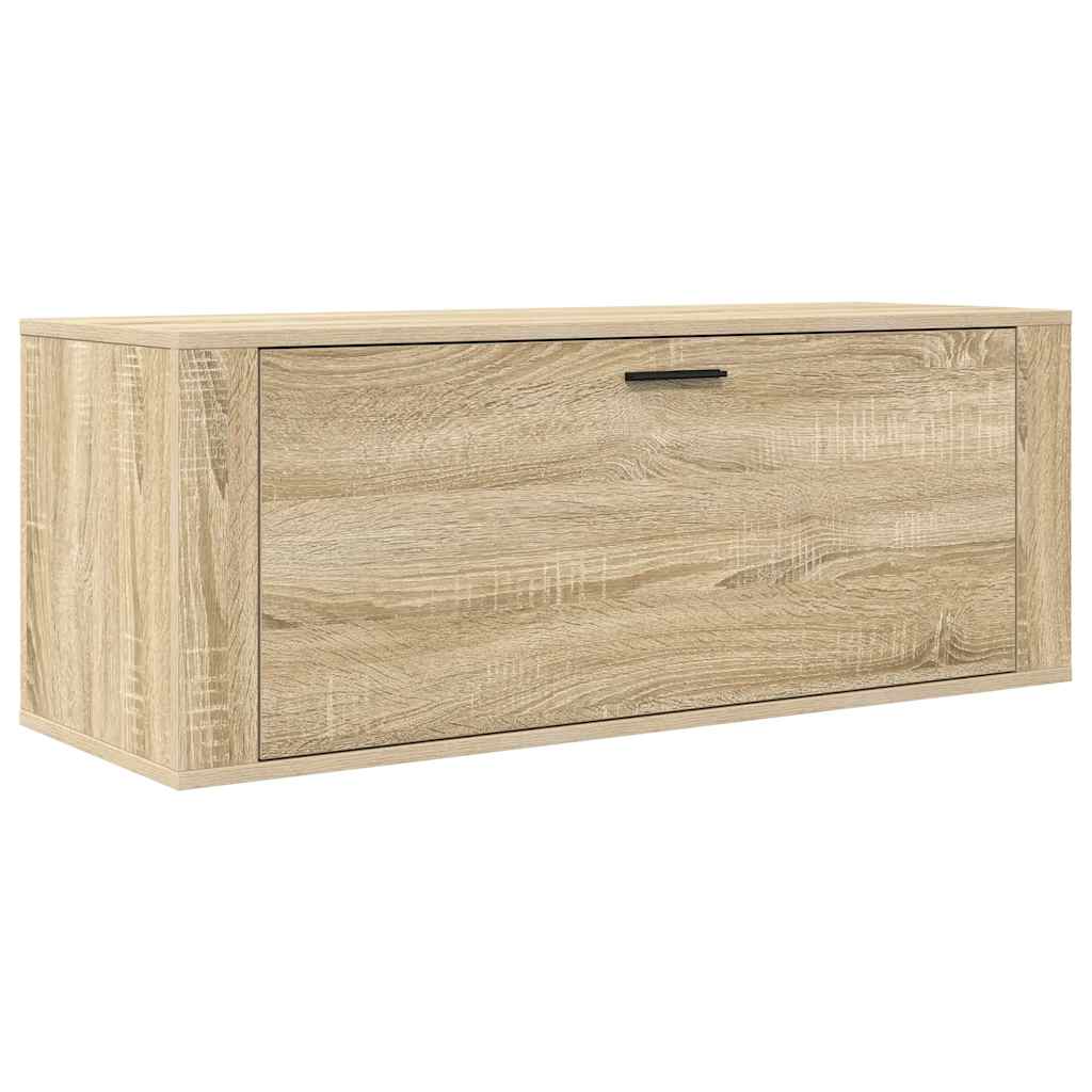 Armoire à chaussures murale Chêne sonoma 100x35x38 cm