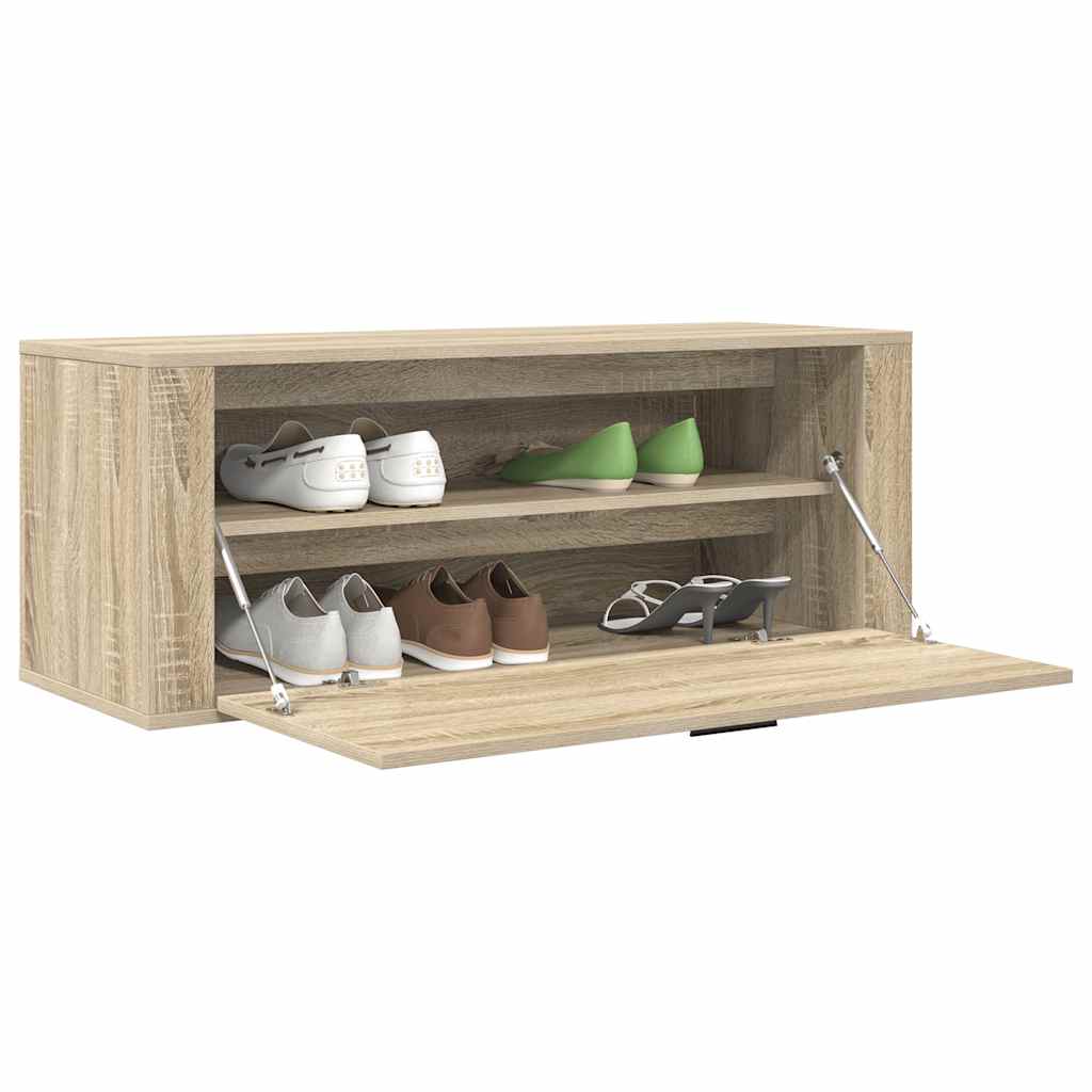 Armoire à chaussures murale Chêne sonoma 100x35x38 cm