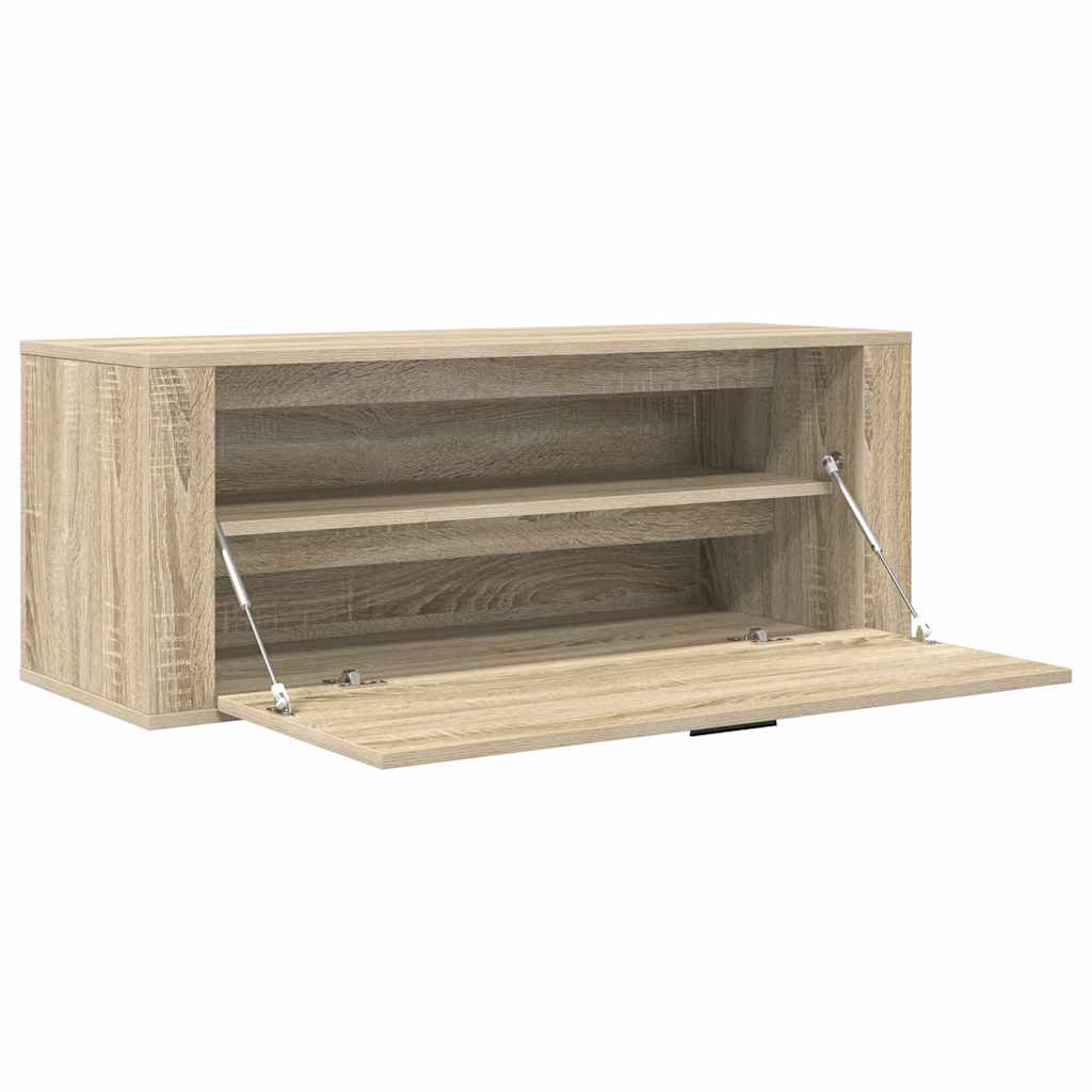 Armoire à chaussures murale Chêne sonoma 100x35x38 cm