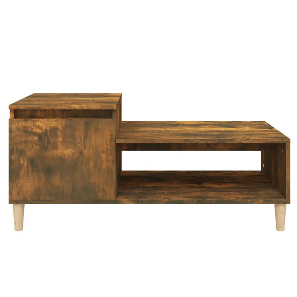 Table basse Chêne fumé 100x50x45 cm Bois d'ingénierie - XIOS