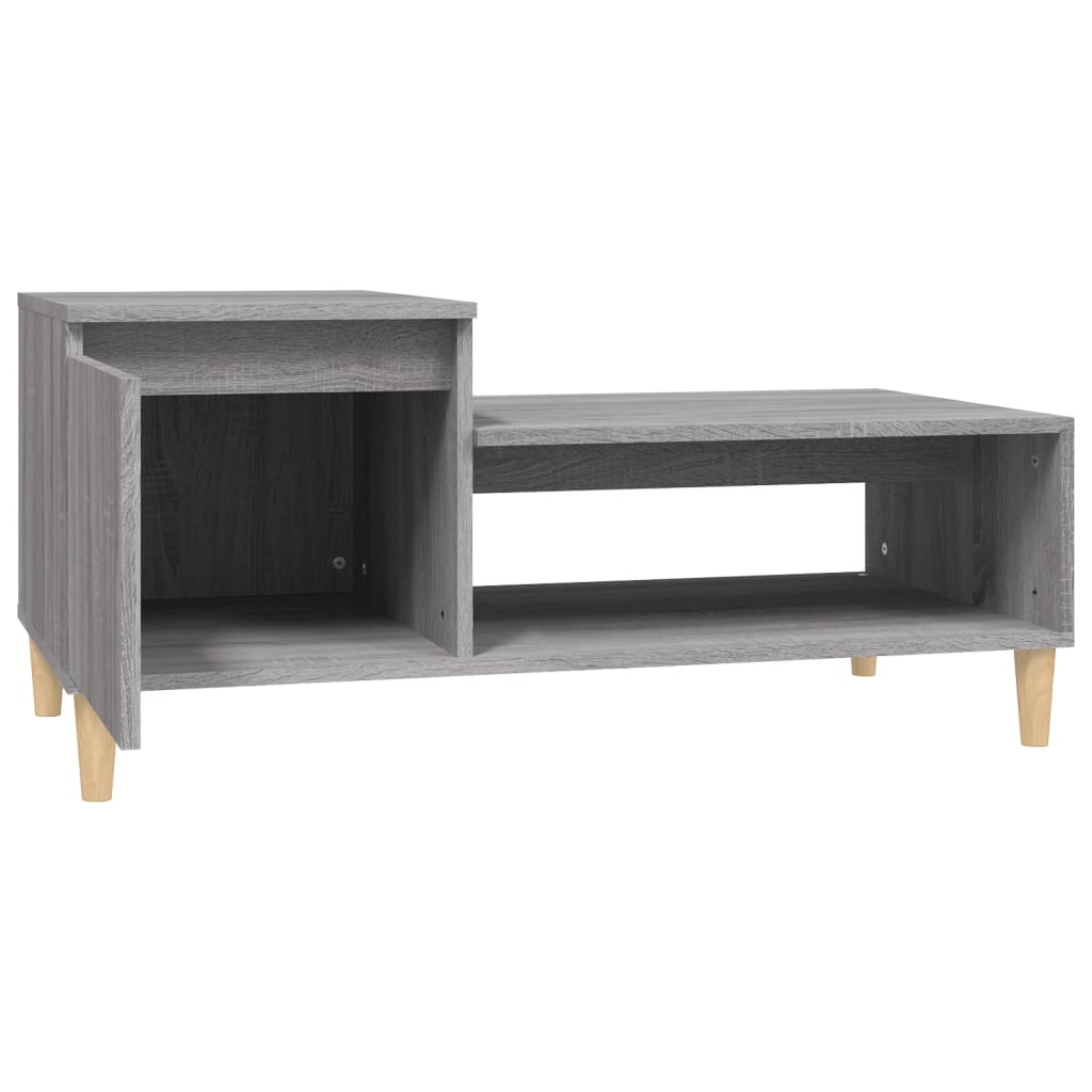 Table basse Sonoma gris 100x50x45 cm Bois d'ingénierie - XIOS
