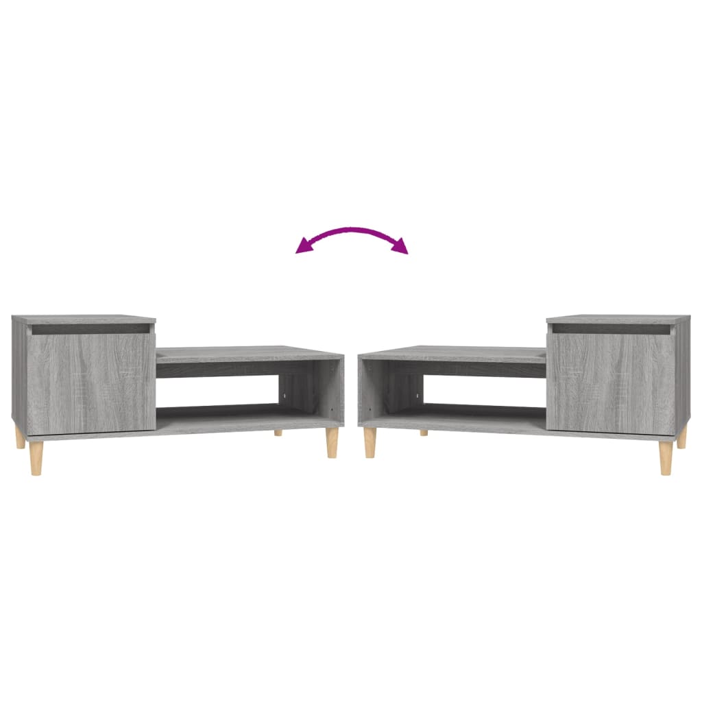 Table basse Sonoma gris 100x50x45 cm Bois d'ingénierie - XIOS