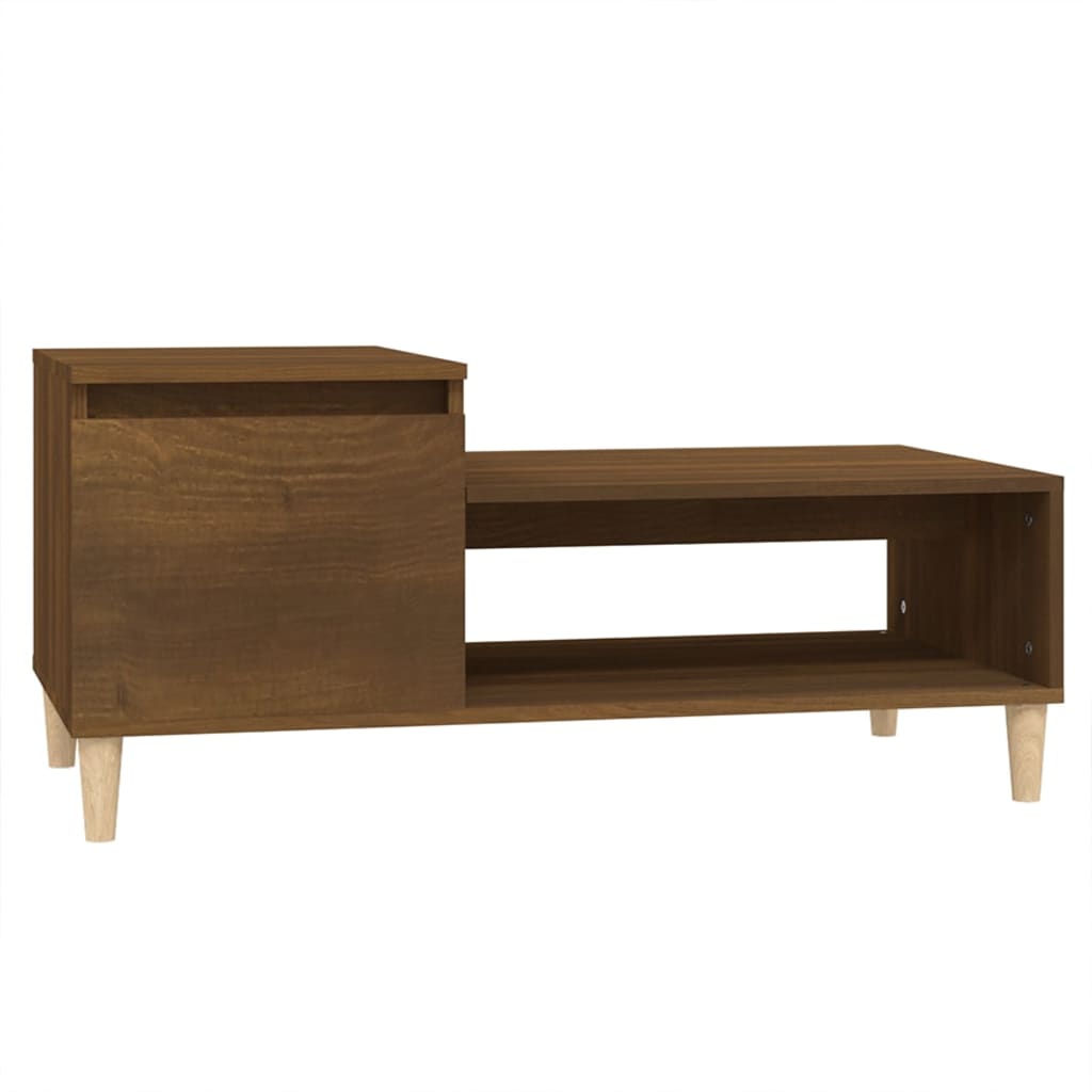 Table basse Chêne marron 100x50x45 cm Bois d'ingénierie - XIOS