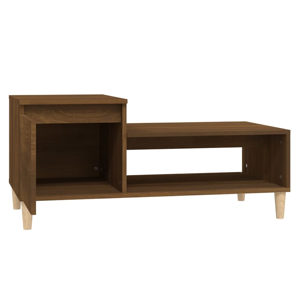 Table basse Chêne marron 100x50x45 cm Bois d'ingénierie - XIOS