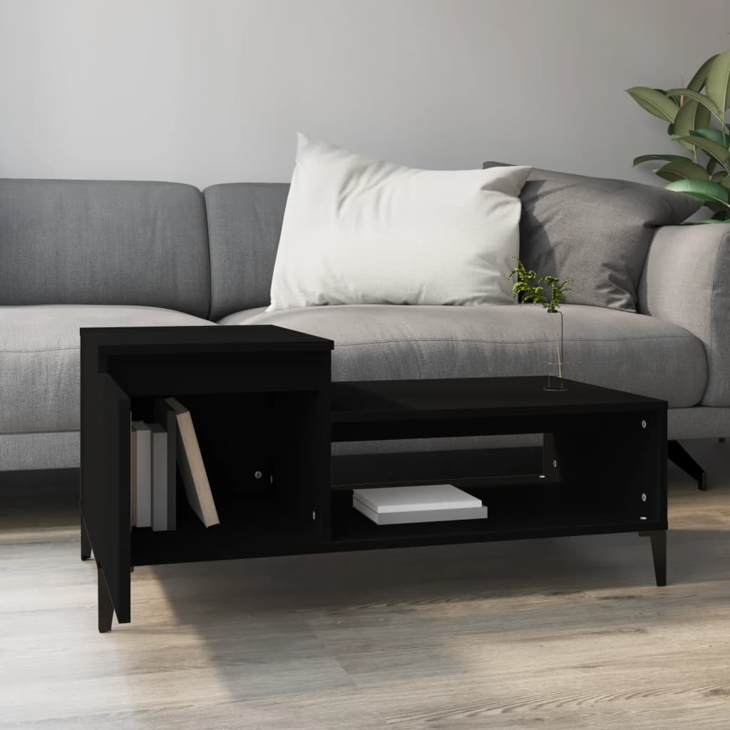 Table basse Noir 100x50x45 cm Bois d'ingénierie - XIOS