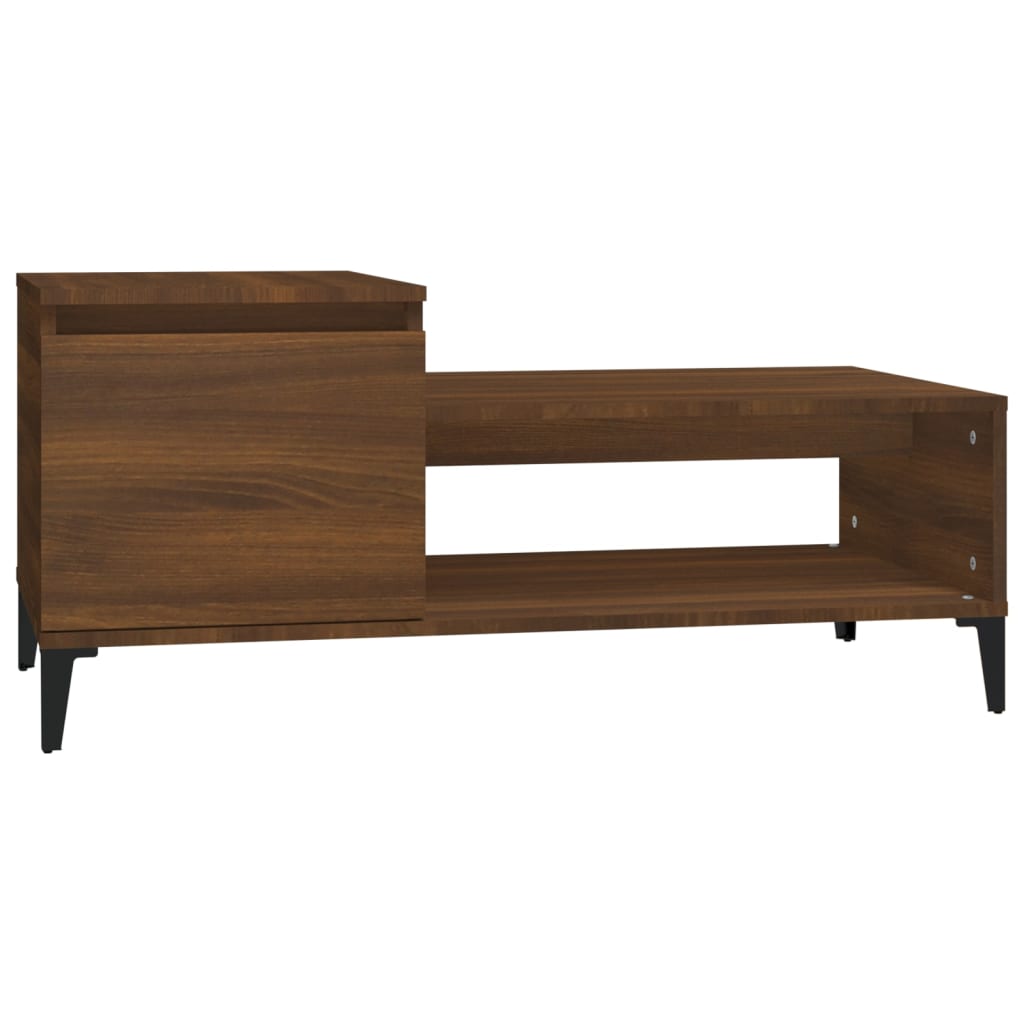 Table basse Chêne marron 100x50x45 cm Bois d'ingénierie - XIOS