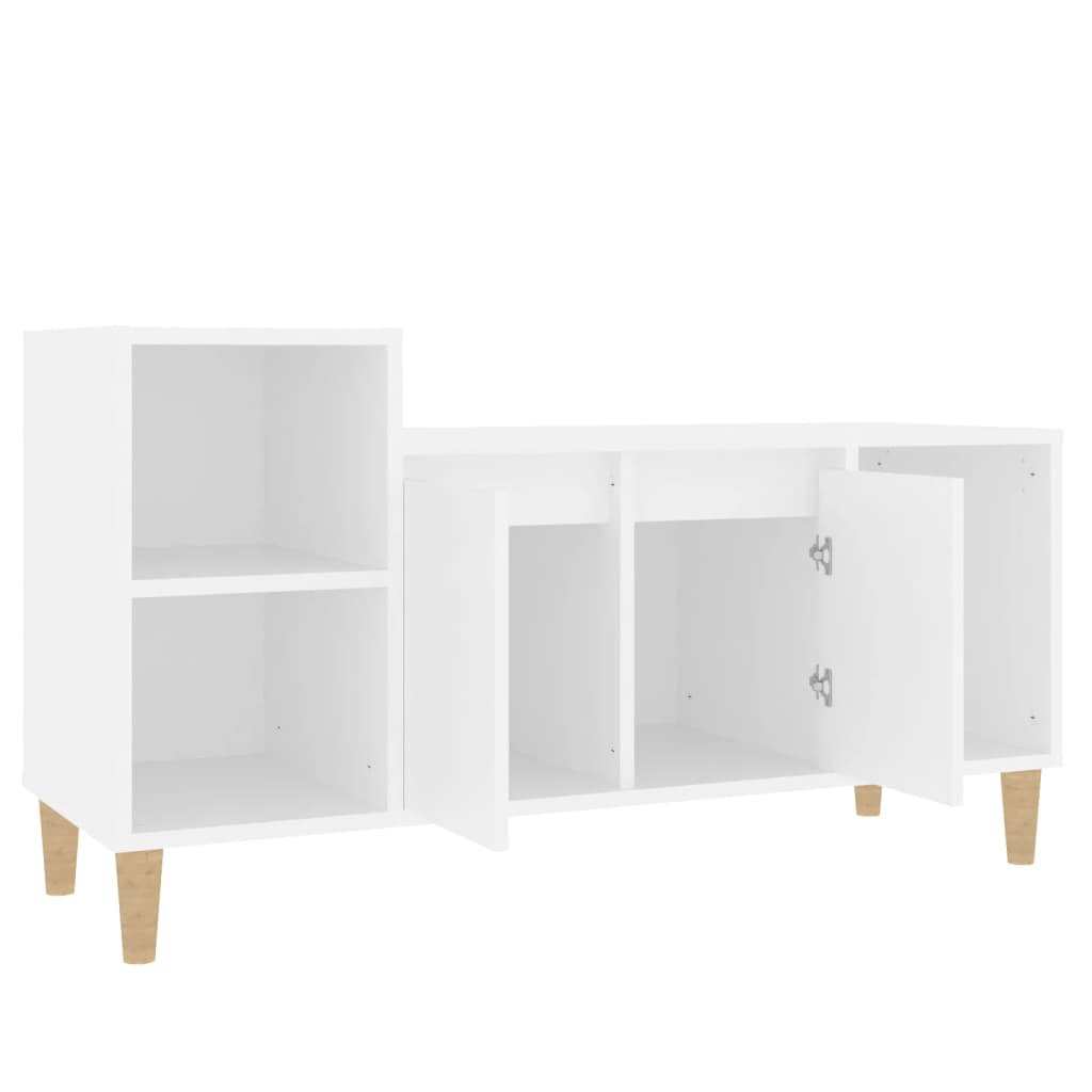 Meuble TV Blanc 100x35x55 cm Bois d'ingénierie - XIOS