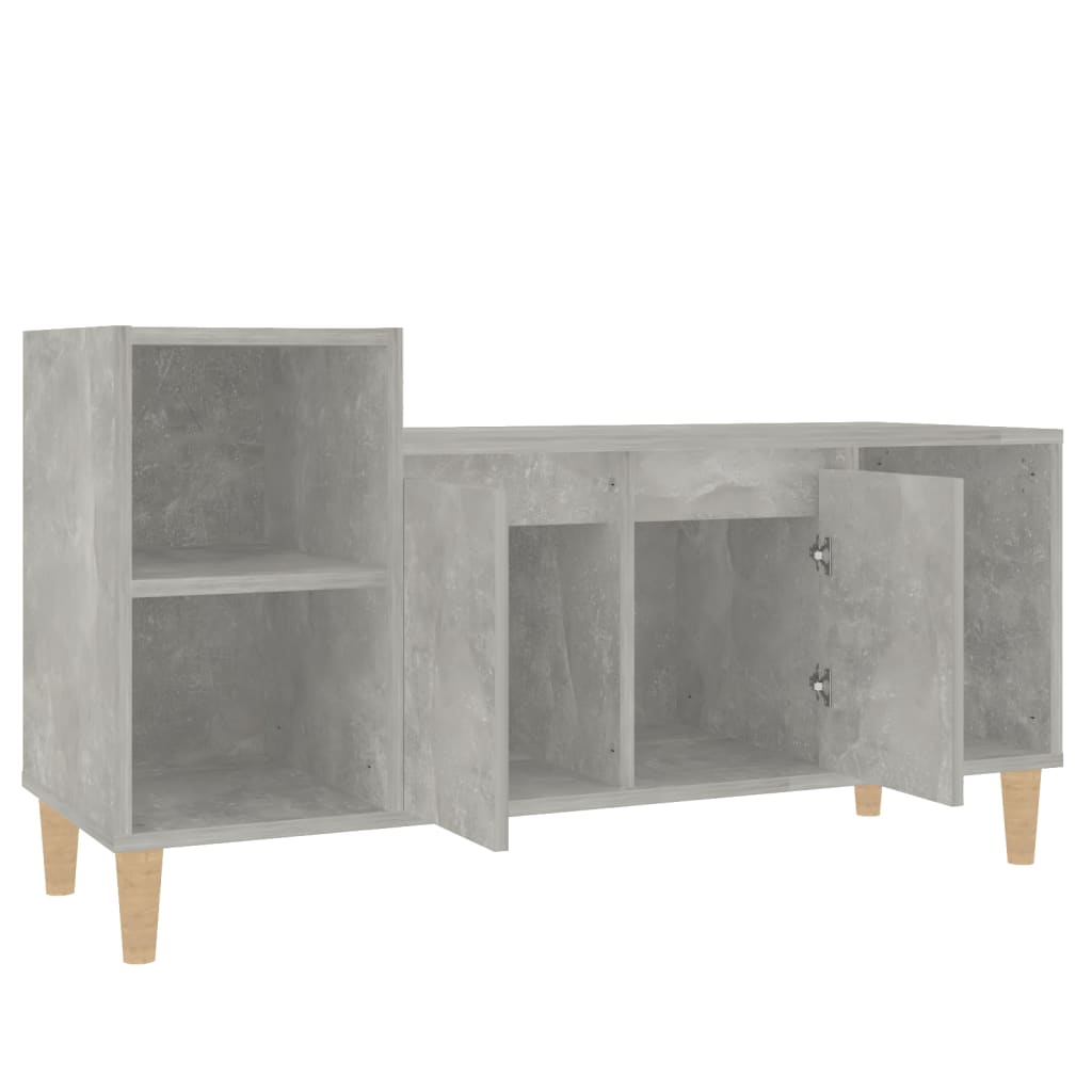 Meuble TV Gris béton 100x35x55 cm Bois d'ingénierie - XIOS
