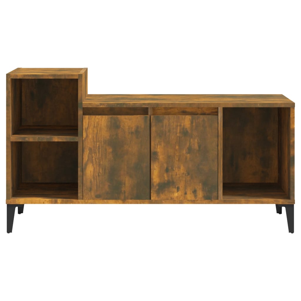 Meuble TV Chêne fumé 100x35x55 cm Bois d'ingénierie - XIOS