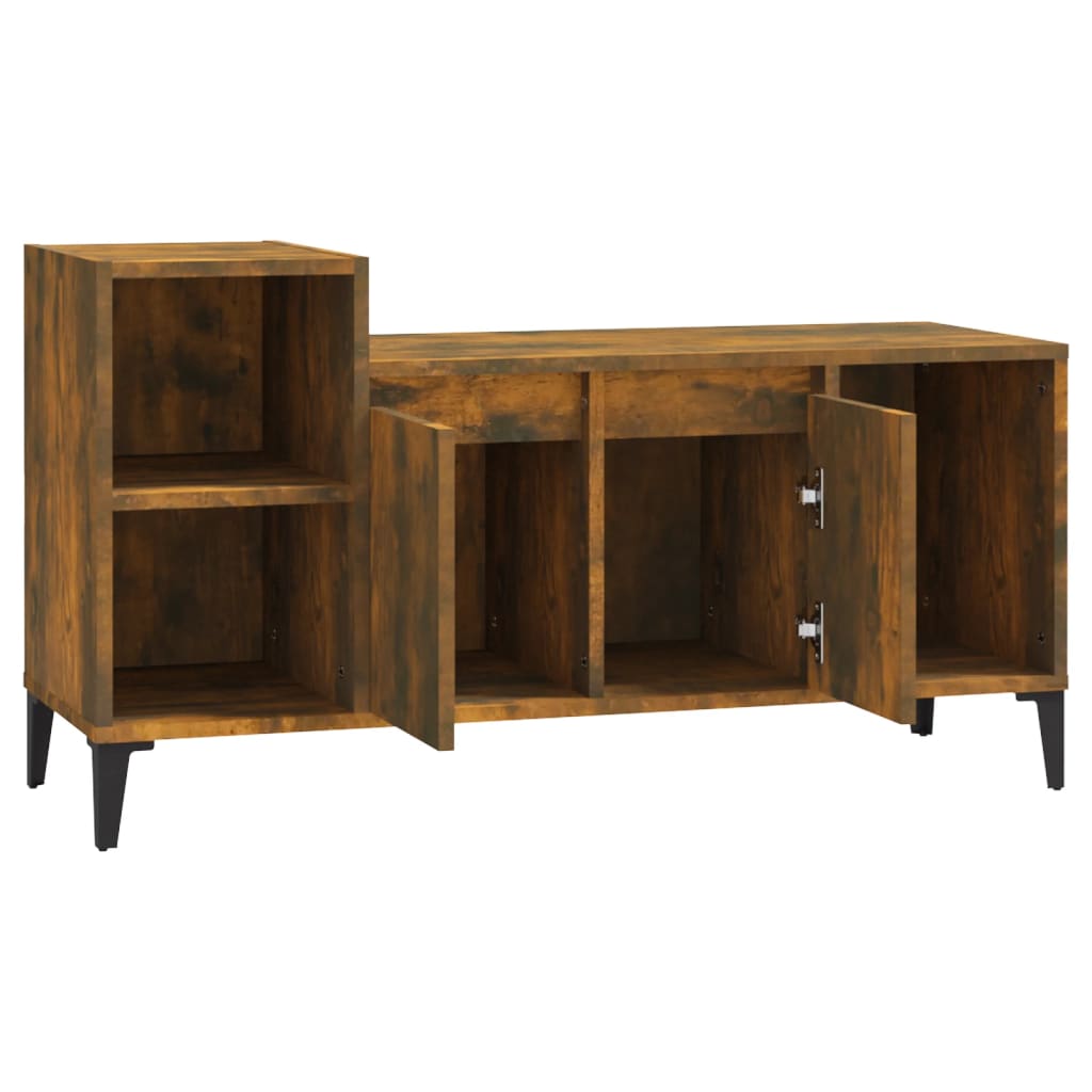 Meuble TV Chêne fumé 100x35x55 cm Bois d'ingénierie - XIOS