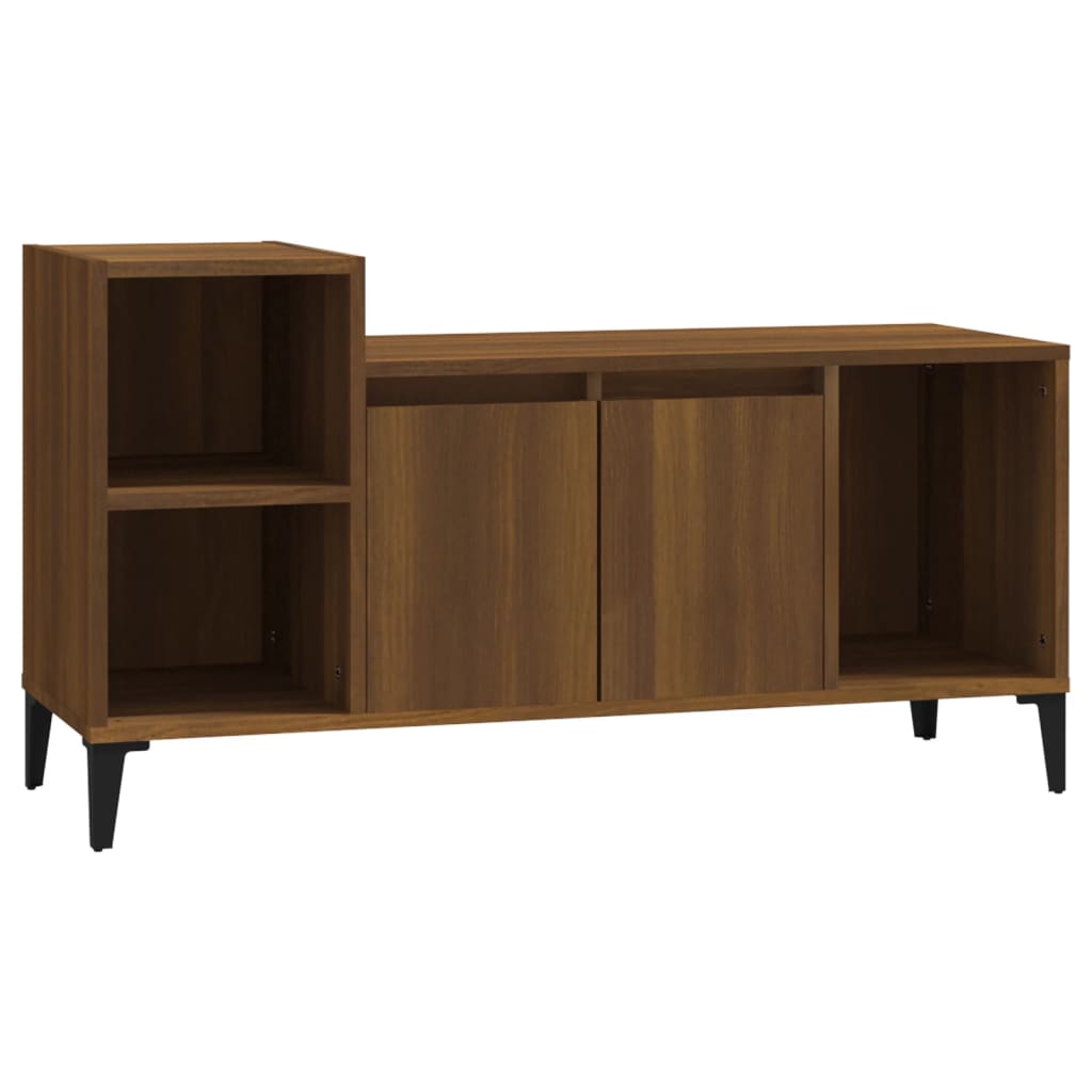 Meuble TV Chêne marron 100x35x55 cm Bois d'ingénierie - XIOS
