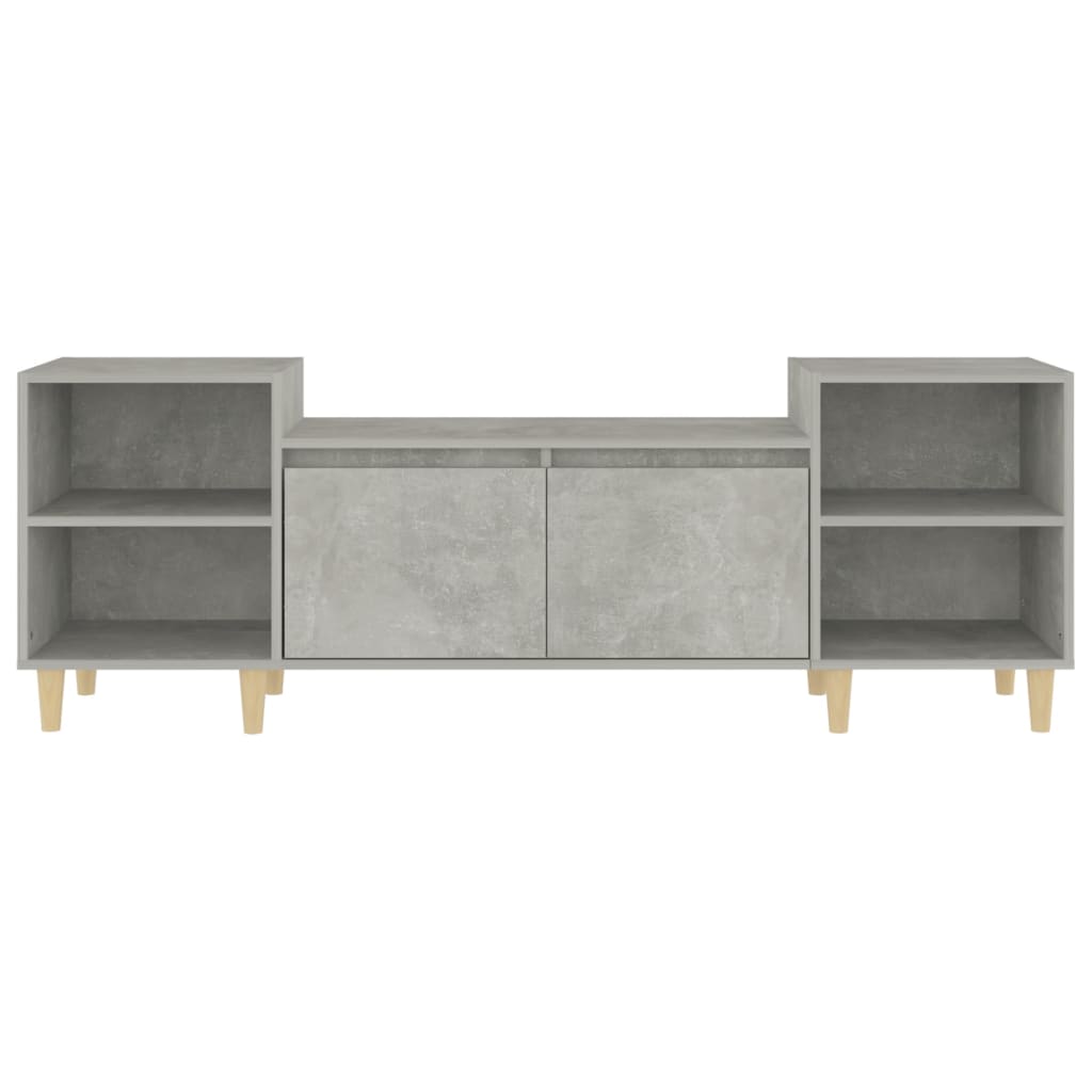 Meuble TV Gris béton 160x35x55 cm Bois d'ingénierie - XIOS
