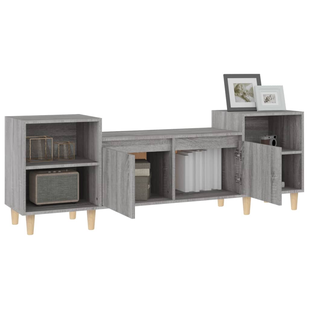 Meuble TV Sonoma gris 160x35x55 cm Bois d'ingénierie - XIOS