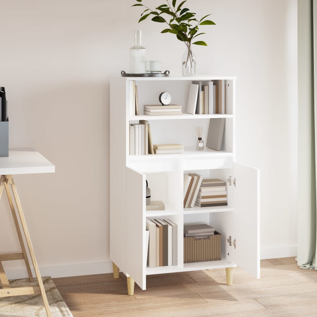 Buffet haut Blanc 60x36x110 cm Bois d'ingénierie - XIOS