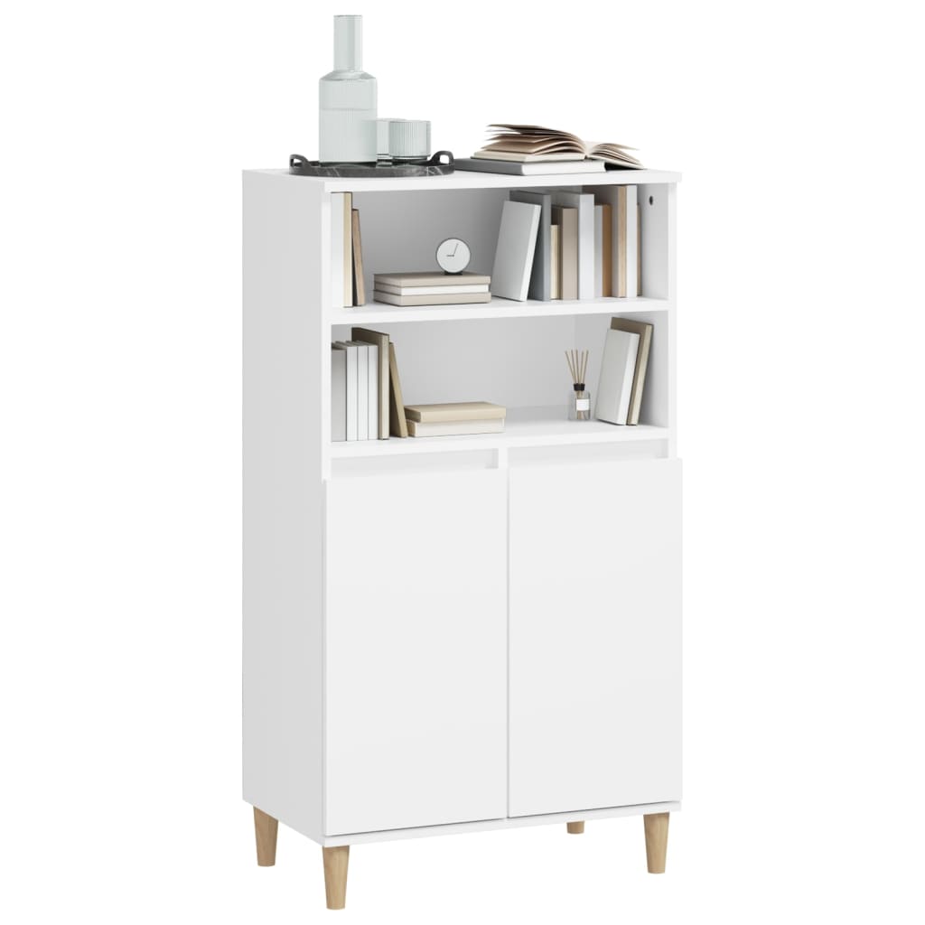 Buffet haut Blanc 60x36x110 cm Bois d'ingénierie - XIOS