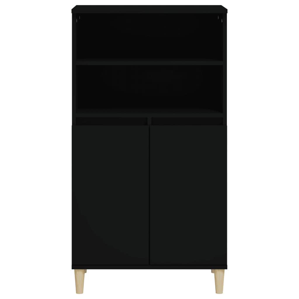 Buffet haut Noir 60x36x110 cm Bois d'ingénierie - XIOS
