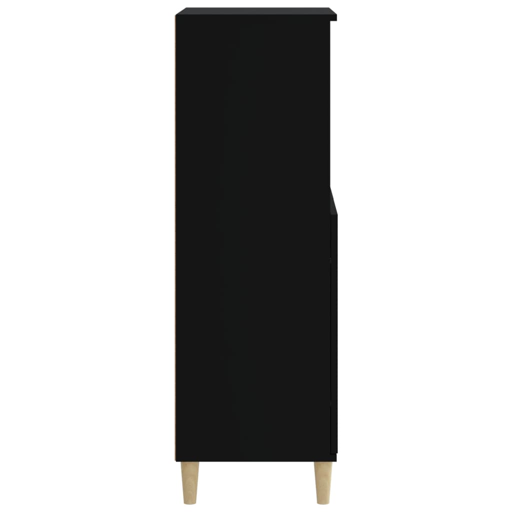 Buffet haut Noir 60x36x110 cm Bois d'ingénierie - XIOS