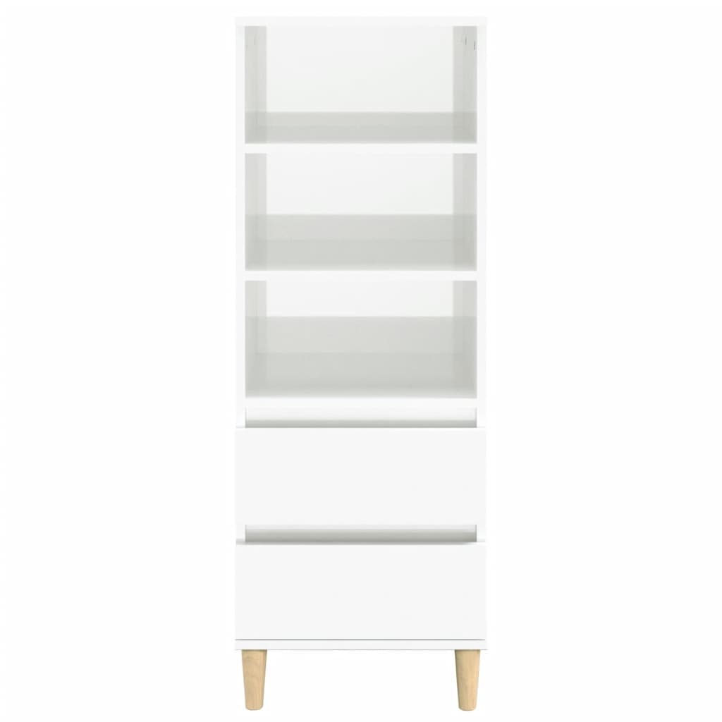Buffet haut Blanc brillant 40x36x110 cm Bois d'ingénierie - XIOS