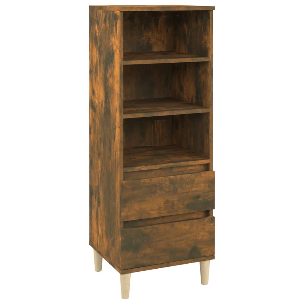 Buffet haut Chêne fumé 40x36x110 cm Bois d'ingénierie - XIOS