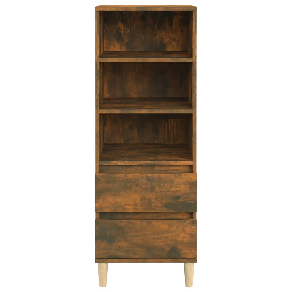 Buffet haut Chêne fumé 40x36x110 cm Bois d'ingénierie - XIOS