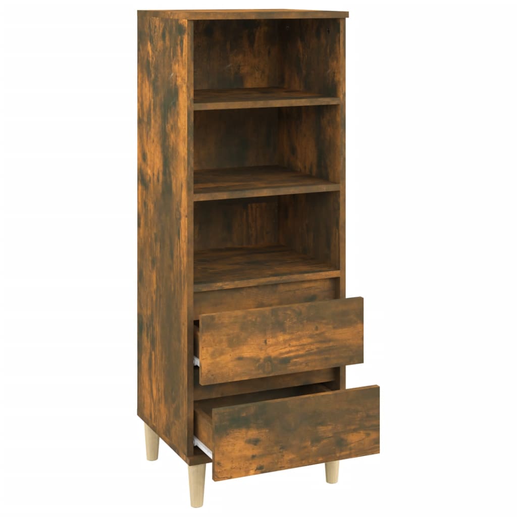 Buffet haut Chêne fumé 40x36x110 cm Bois d'ingénierie - XIOS
