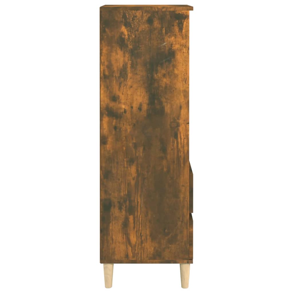 Buffet haut Chêne fumé 40x36x110 cm Bois d'ingénierie - XIOS