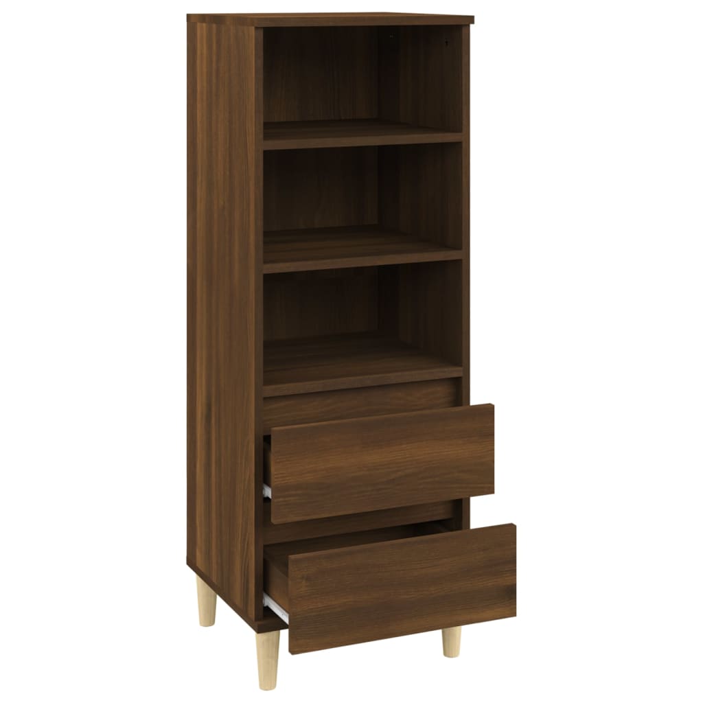 Buffet haut Chêne marron 40x36x110 cm Bois d'ingénierie - XIOS