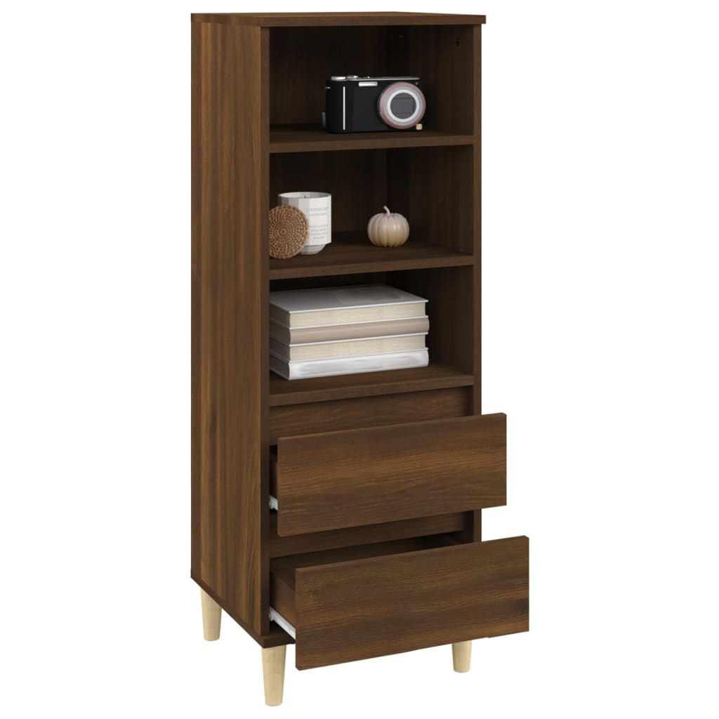 Buffet haut Chêne marron 40x36x110 cm Bois d'ingénierie - XIOS