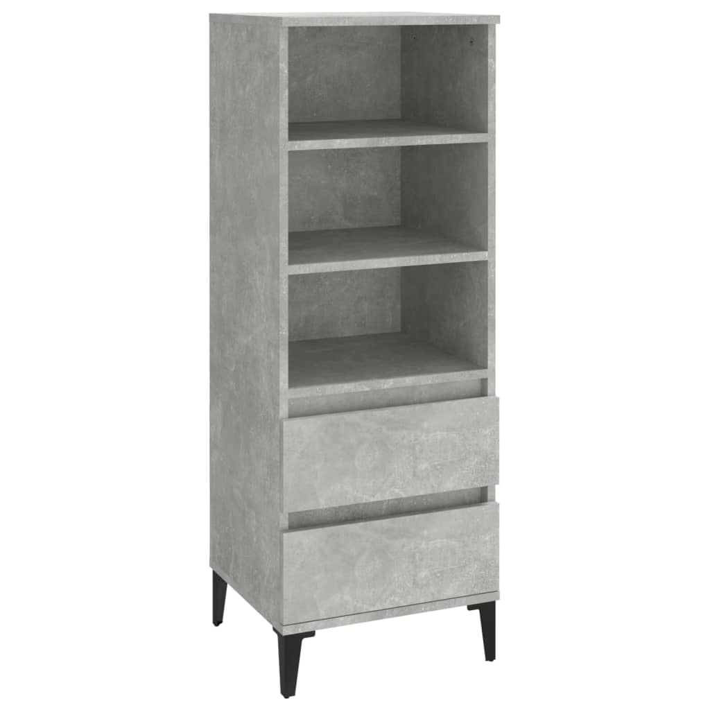 Buffet haut Gris béton 40x36x110 cm Bois d'ingénierie - XIOS
