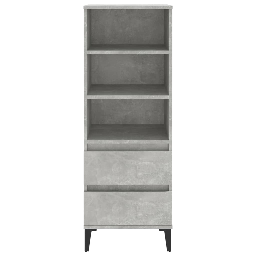 Buffet haut Gris béton 40x36x110 cm Bois d'ingénierie - XIOS