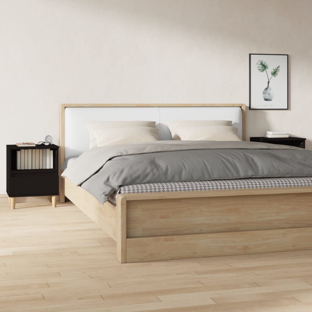 Tables de chevet 2 pcs Noir 40x35x50 cm - XIOS