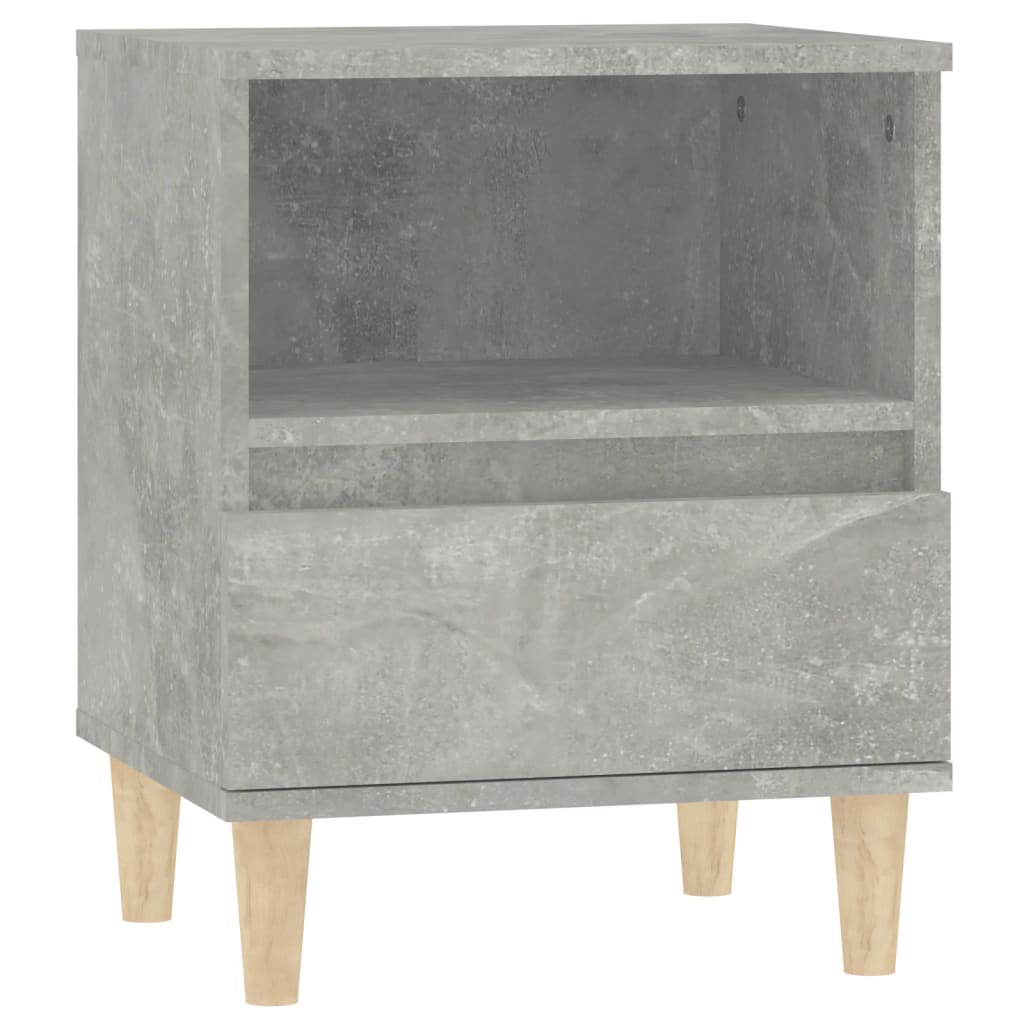 Tables de chevet 2 pcs Gris béton 40x35x50 cm - XIOS