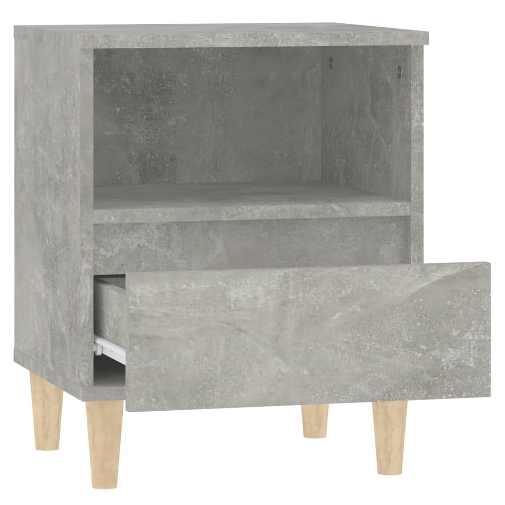 Tables de chevet 2 pcs Gris béton 40x35x50 cm - XIOS