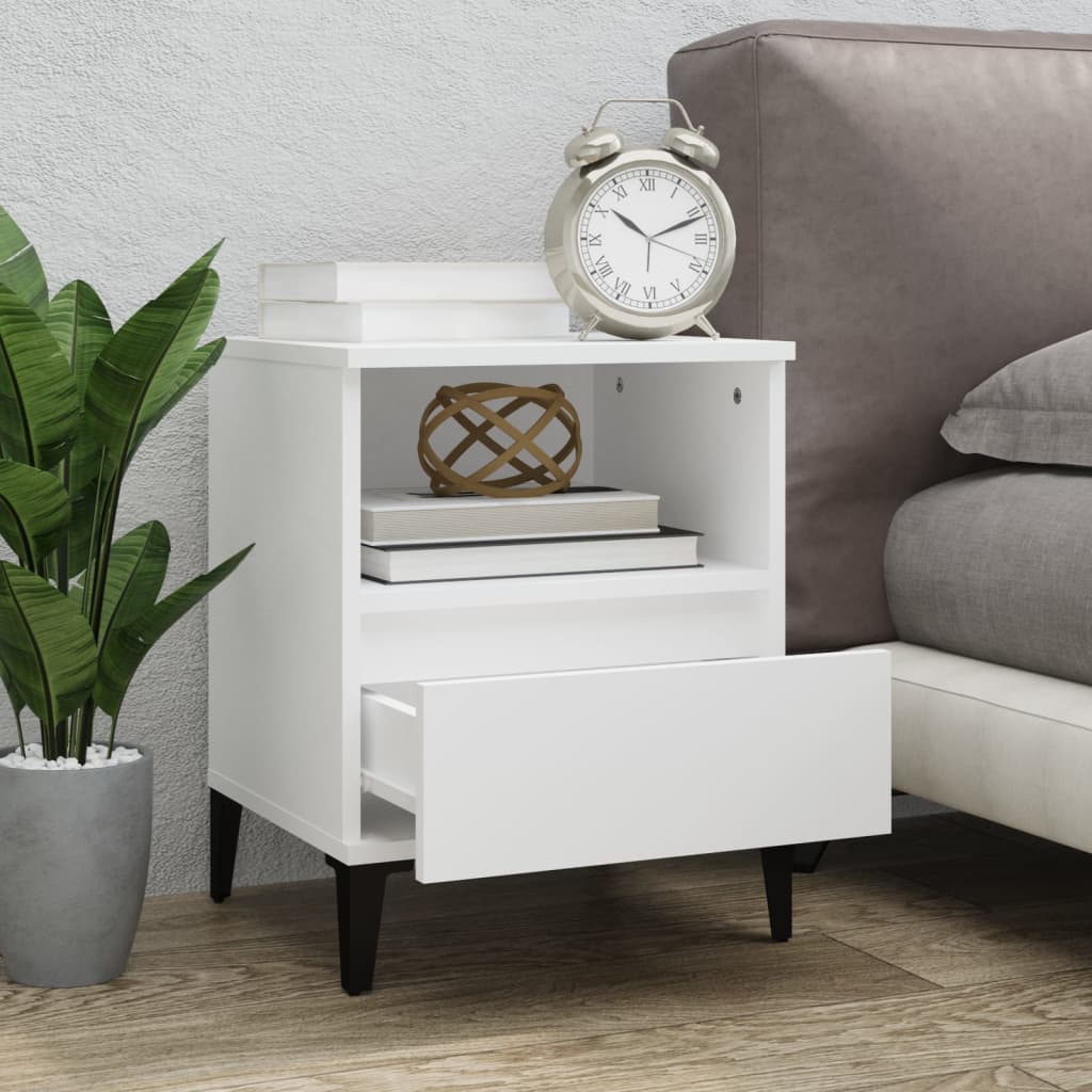 Tables de chevet 2 pcs Blanc 40x35x50 cm - XIOS