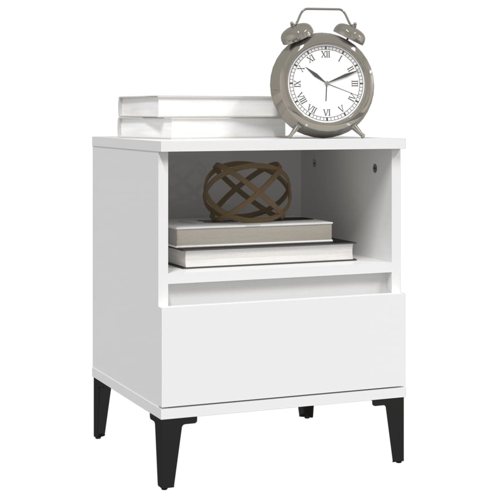 Tables de chevet 2 pcs Blanc 40x35x50 cm - XIOS
