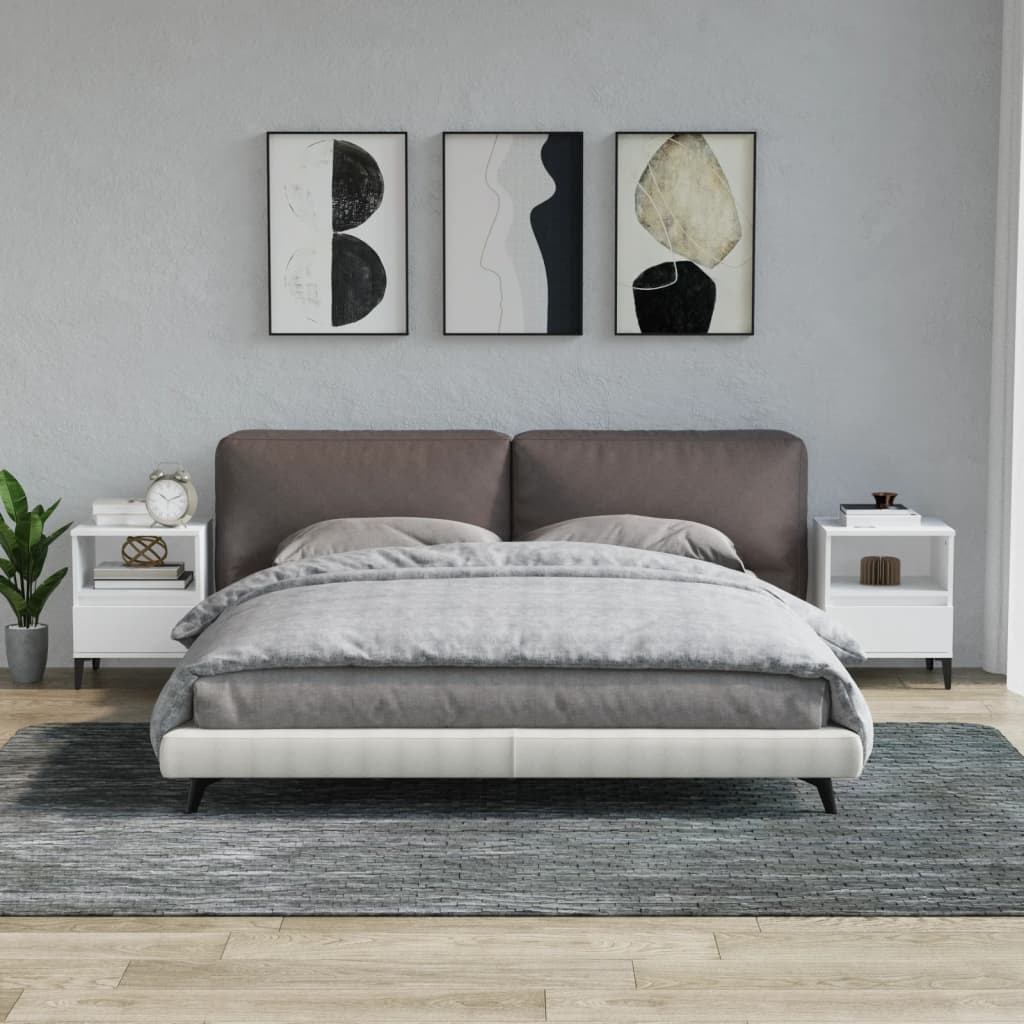 Tables de chevet 2 pcs Blanc 40x35x50 cm - XIOS