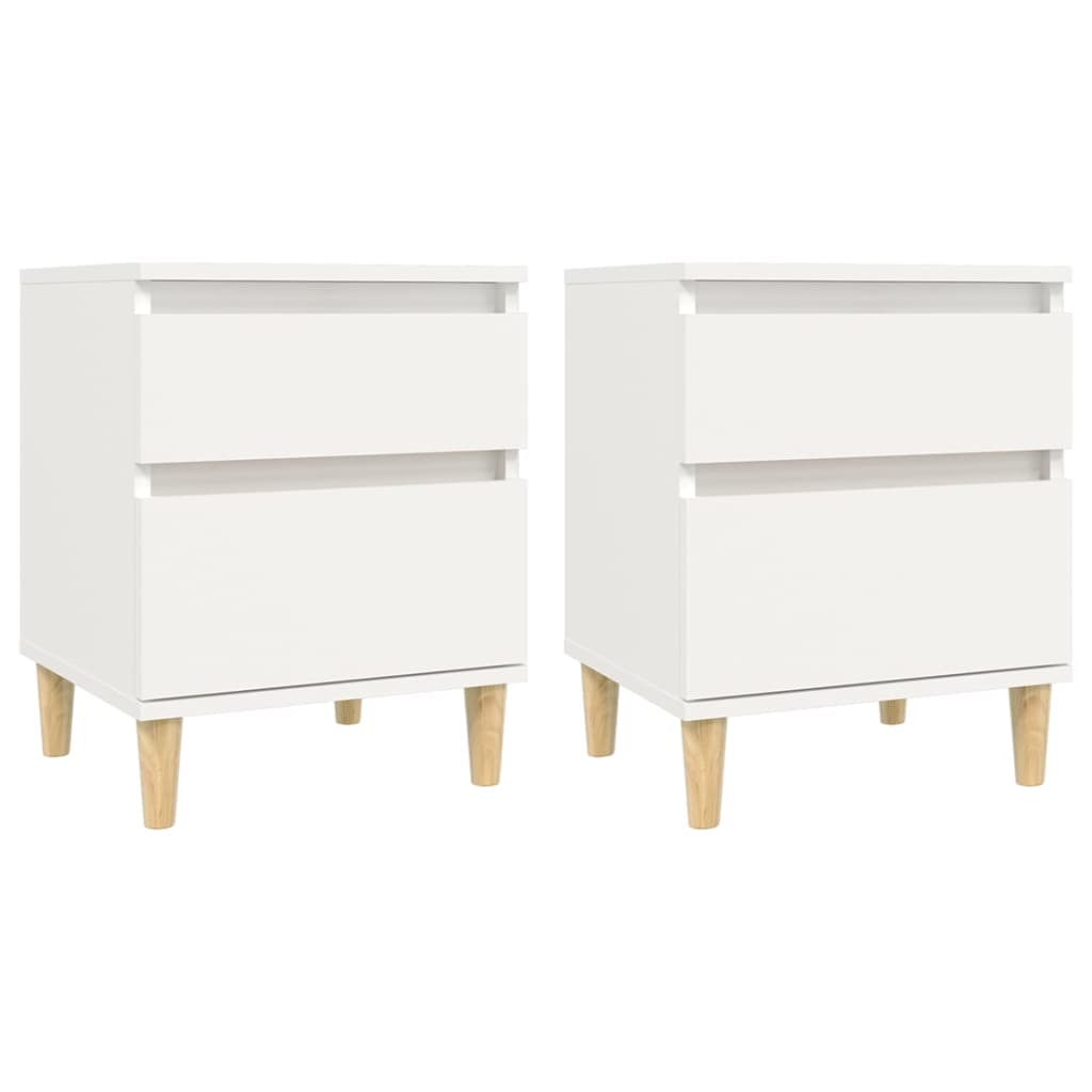 Tables de chevet 2 pcs Blanc 40x35x50 cm - XIOS
