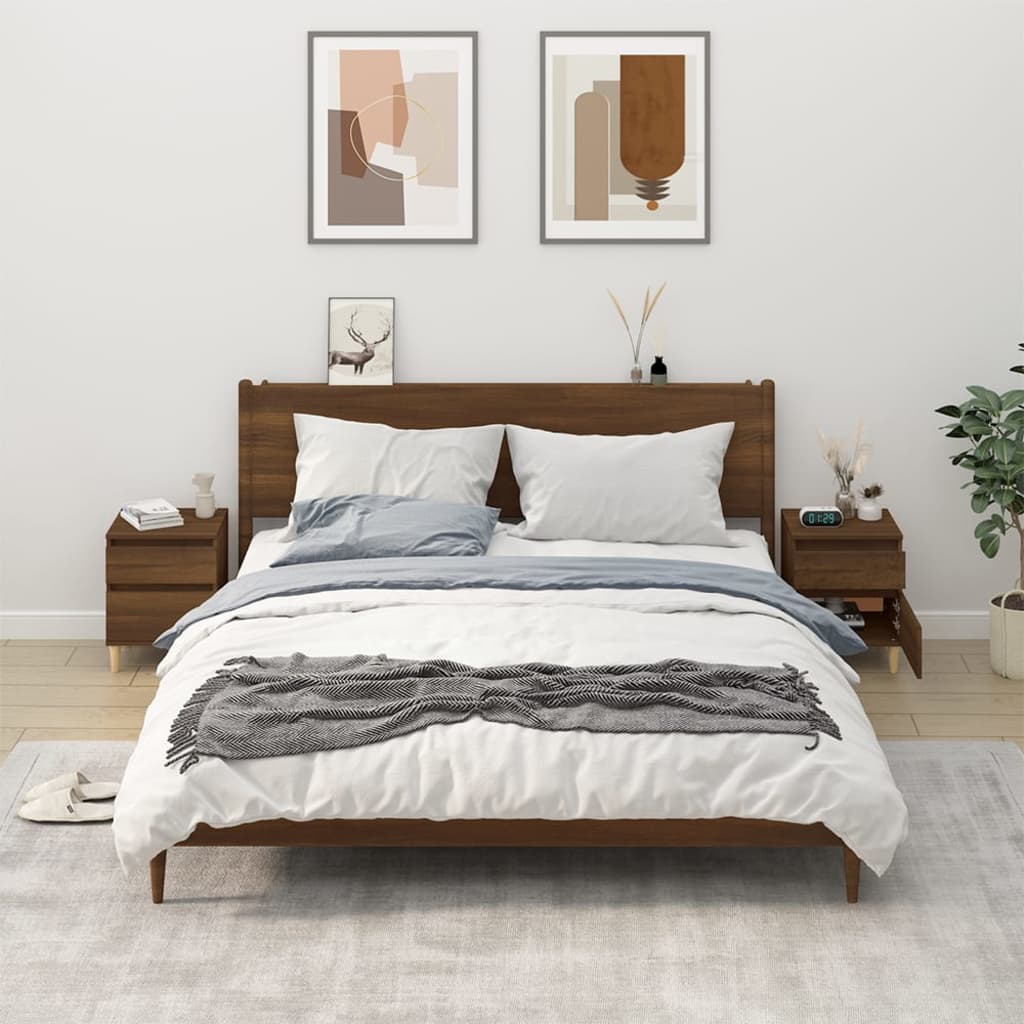 Tables de chevet 2 pcs Chêne marron 40x35x50 cm - XIOS