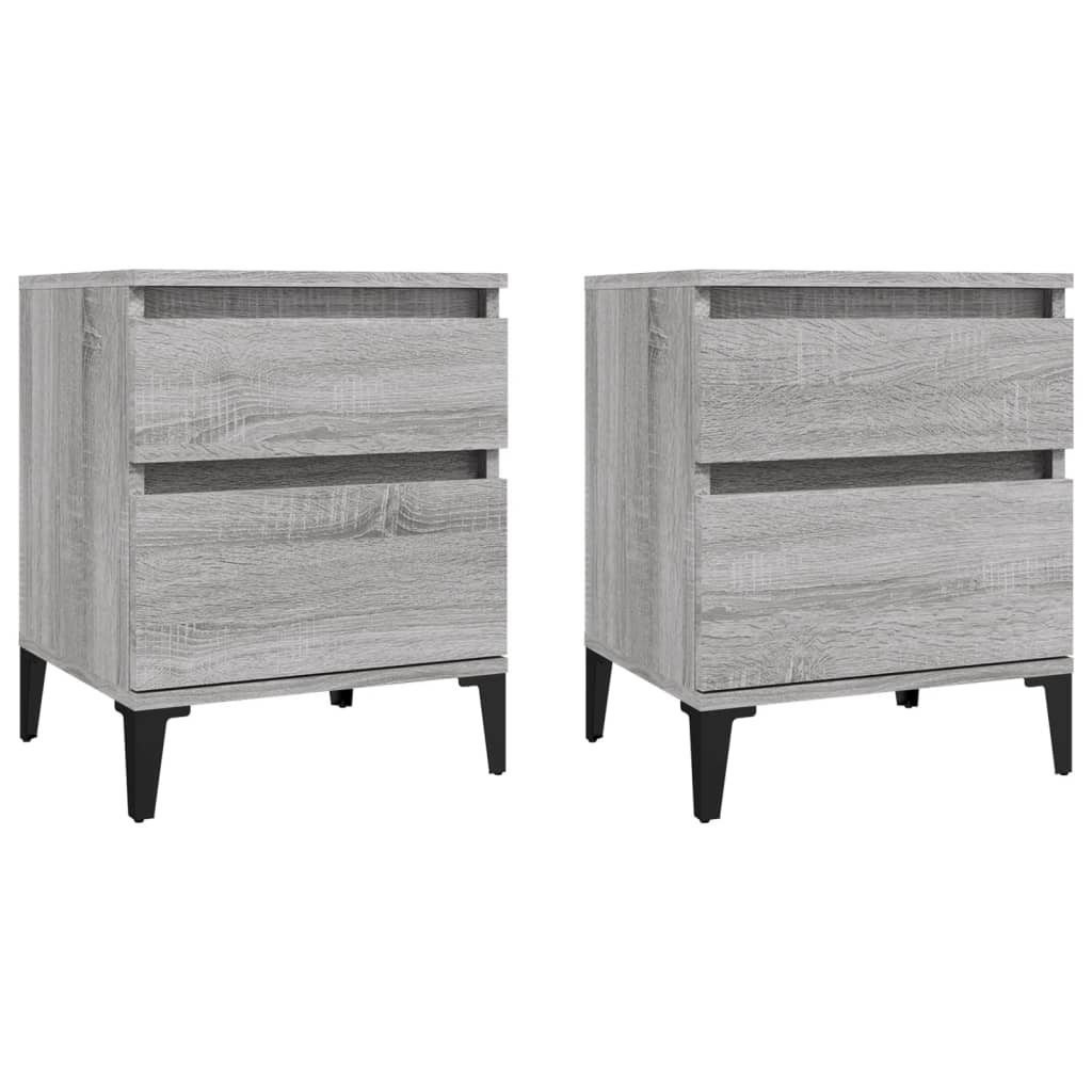 Tables de chevet 2 pcs Sonoma gris 40x35x50 cm - XIOS