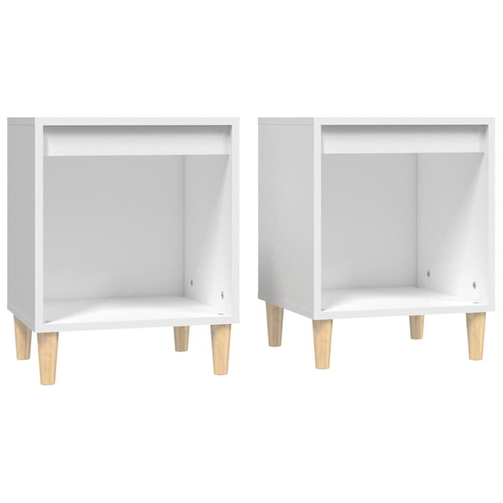 Tables de chevet 2 pcs Blanc 40x35x50 cm - XIOS