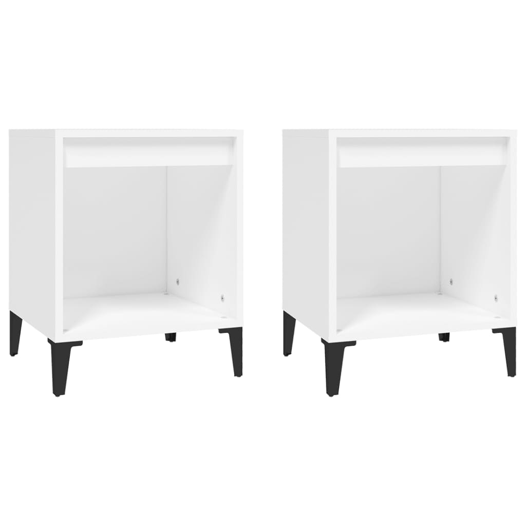 Tables de chevet 2 pcs Blanc 40x35x50 cm - XIOS